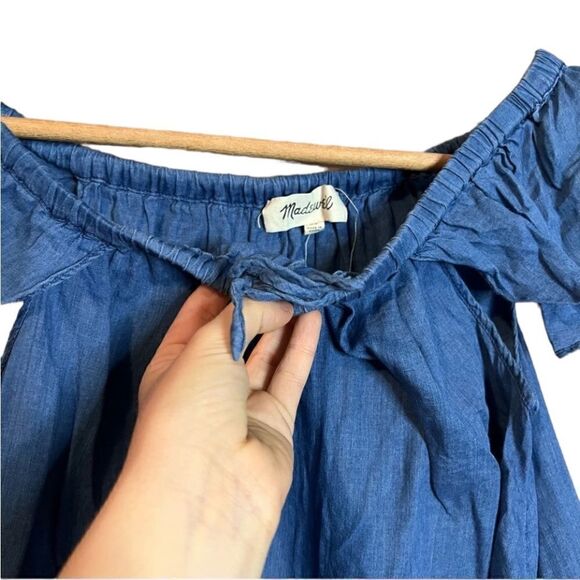 Madewell short sleeve off the shoulder top - Picture 2 of 10